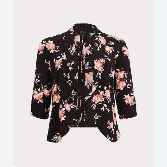 Torrid size 3 knit crepe drape blazer - Picture 1 of 10